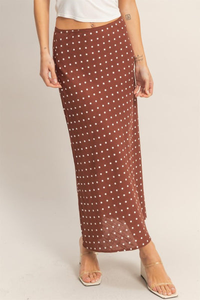 Polka Dot A Line Skirt