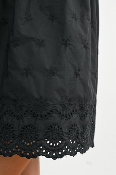 Lace Trim Midi Skirt