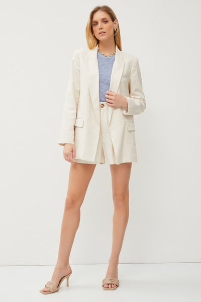Classic Solid Oversized Blazer