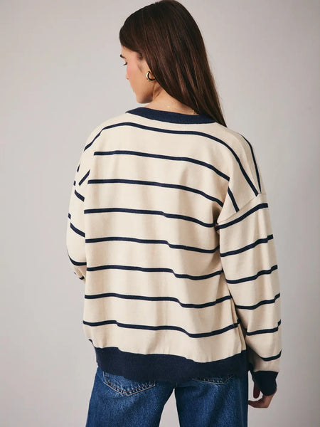 Stripe Colour Block Cardigan