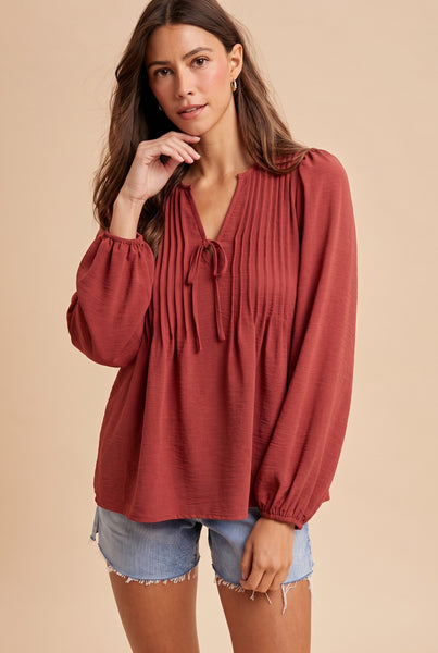 Pintuck Blouse