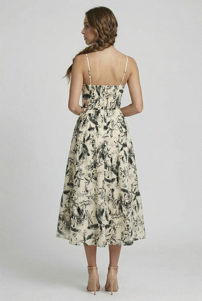 Sweetheart Neckline Midi Dress