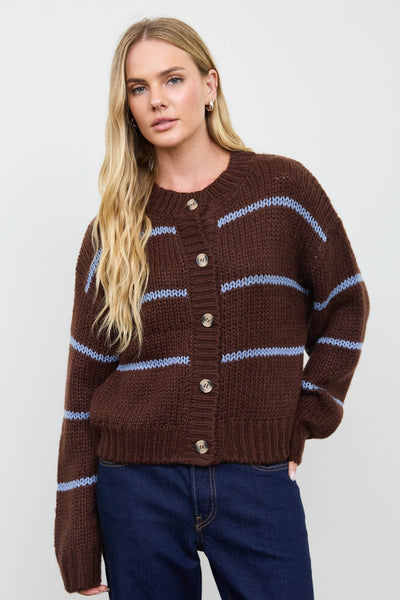 Striped Jacquard Cardigan