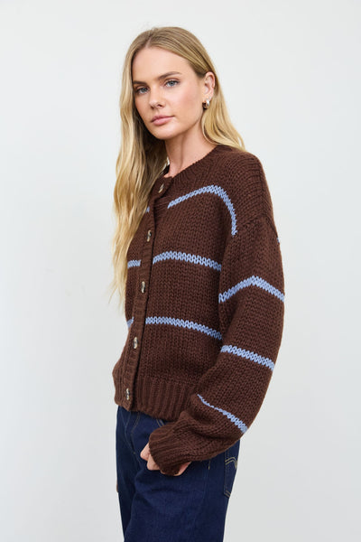 Striped Jacquard Cardigan