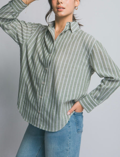 Button Down Stripe Shirt