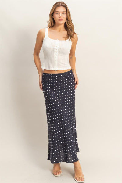 Polka Dot A Line Skirt