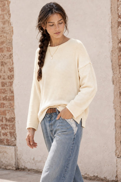 Drop Shoulder Slouch Sweater