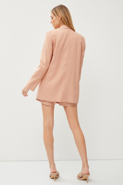 Classic Solid Oversized Blazer