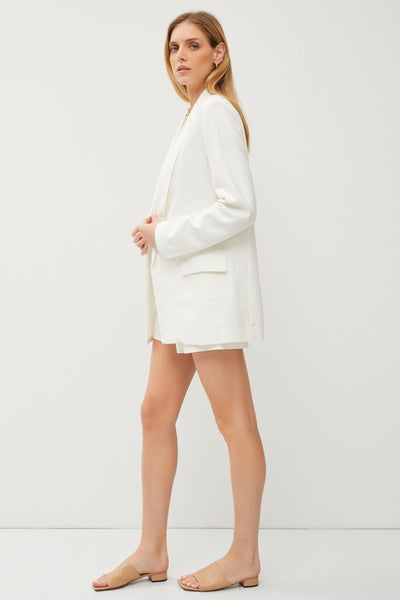Classic Solid Oversized Blazer