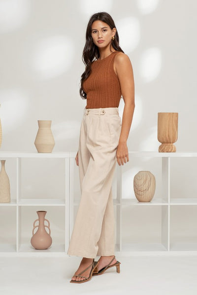 Sleeveless Round Neck Top