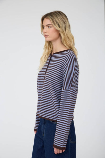Stripe Button Down Cardigan