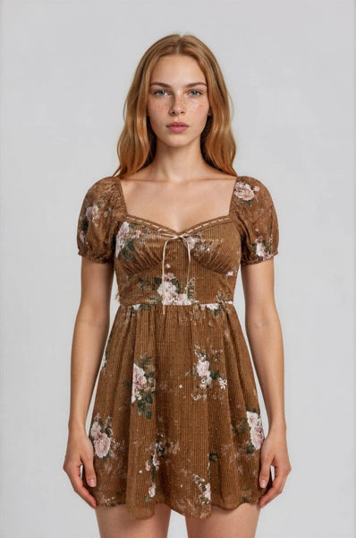 Floral Corset Mini Dress