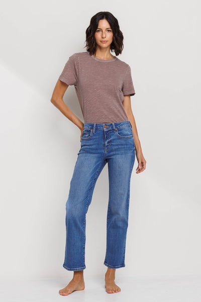 Mid Rise Ultra Stretch Slim Straight