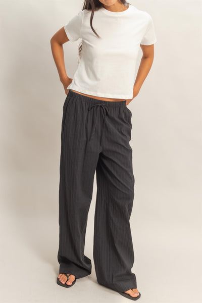 Pinstripe Drawstring Pants