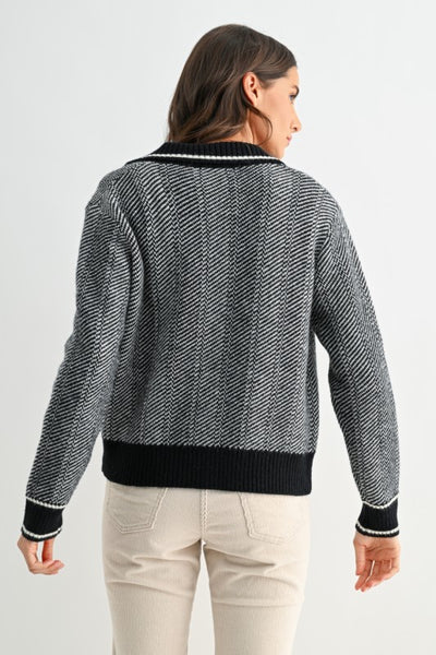 Herringbone Knit Cardigan