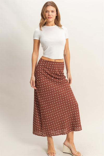 Polka Dot A Line Skirt