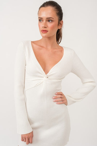 Twisted Rib Knit Dress