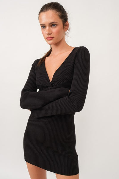 Twisted Rib Knit Dress