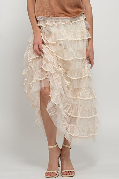 Tulle Layered Maxi Skirt