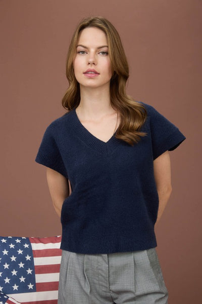 Short Sleeve Pullover Sweater