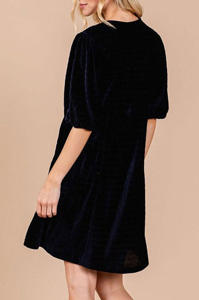Velvet Loose Fit Mini Dress