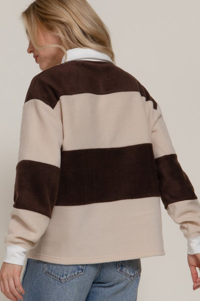 Rugby Fleece Polo Top