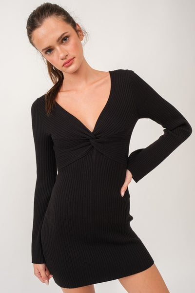 Twisted Rib Knit Dress