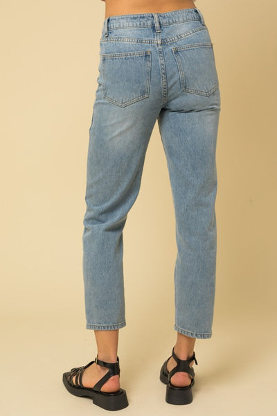 Relaxed Cropped Denim Pants