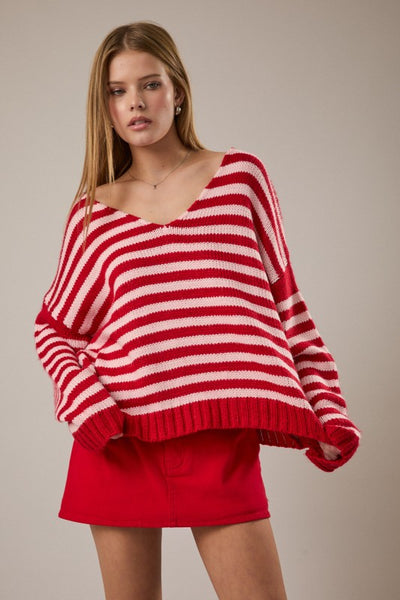 Stripe Sweater Top