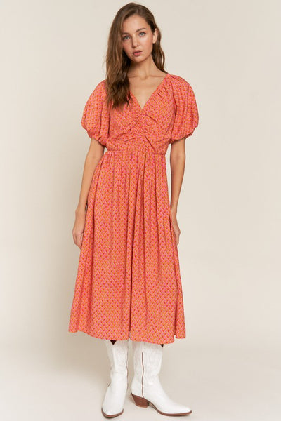 Apricot Midi Dress