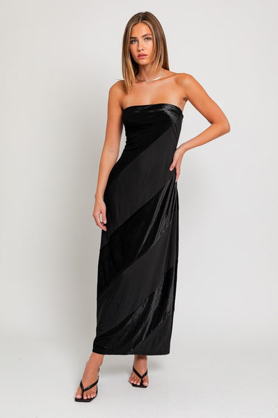 Textured Block Tube Dress