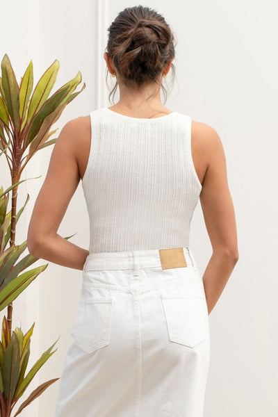 Round Neck Knit Sweater Top
