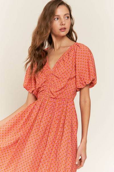 Apricot Midi Dress