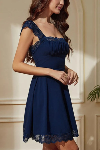 Square Neck Lace Dress