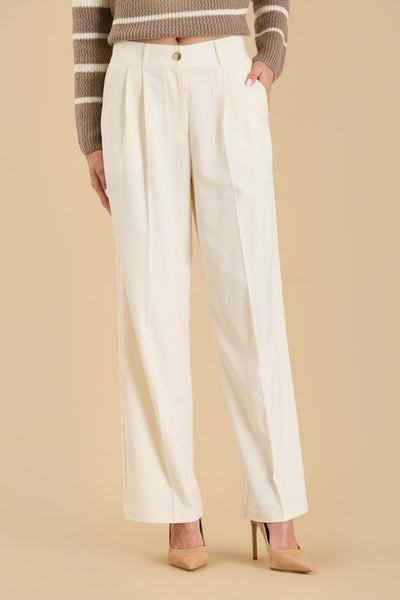 Pleated Wide Leg Dress Pants