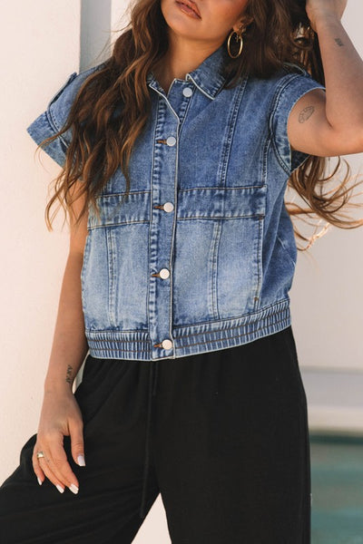 Denim Acid Washed Vest