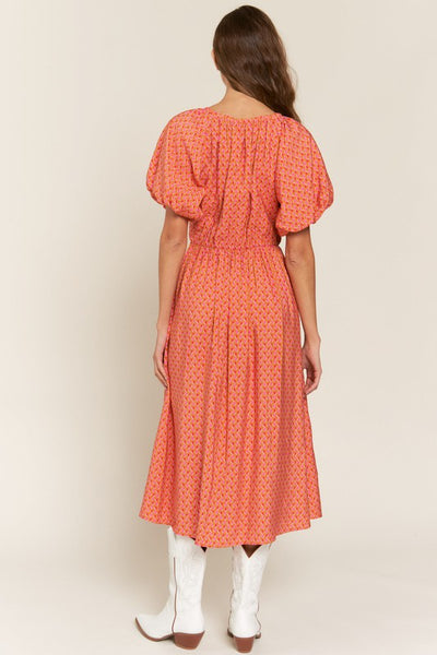 Apricot Midi Dress