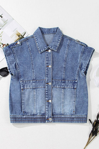 Denim Acid Washed Vest