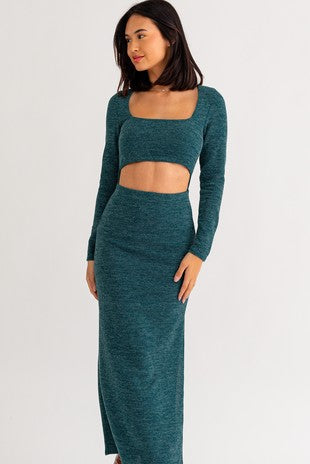 Long Sleeve Maxi with Side Slit