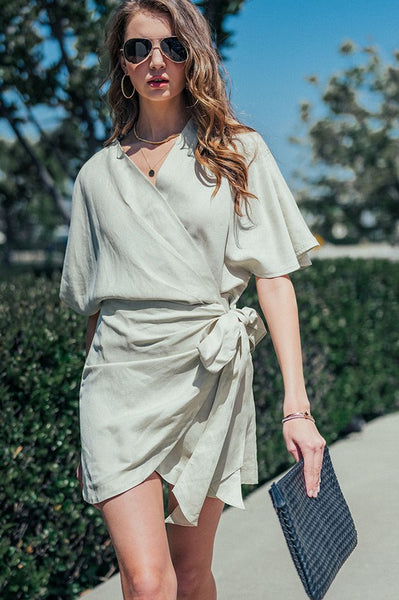 Anette Wrap Mini Dress
