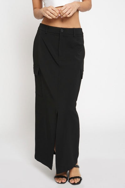 Front Slit Cargo Skirt