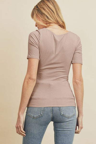 Square Neck Short Sleeve Tee