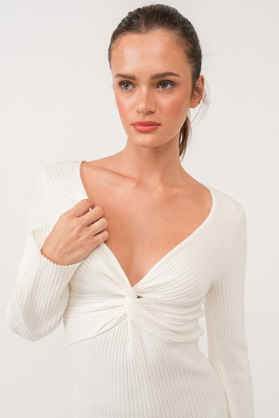 Twisted Rib Knit Dress