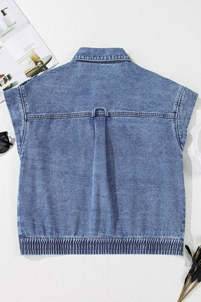 Denim Acid Washed Vest