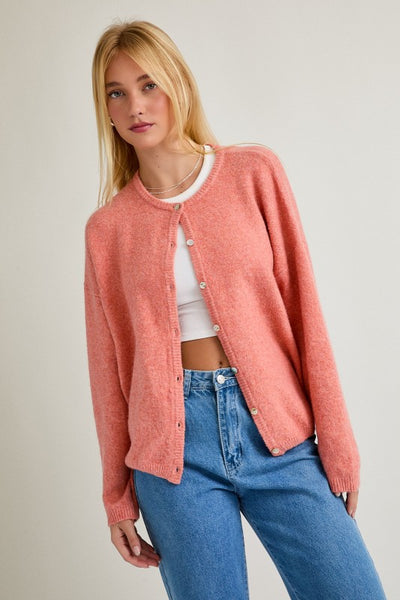 Crew Neck Cardigan