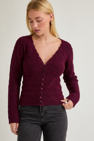 Lace Detail Sweater Top