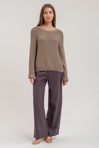 Chunky Knit Pullover Sweater