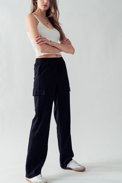 Bella Linen Drawstring Waist Pants