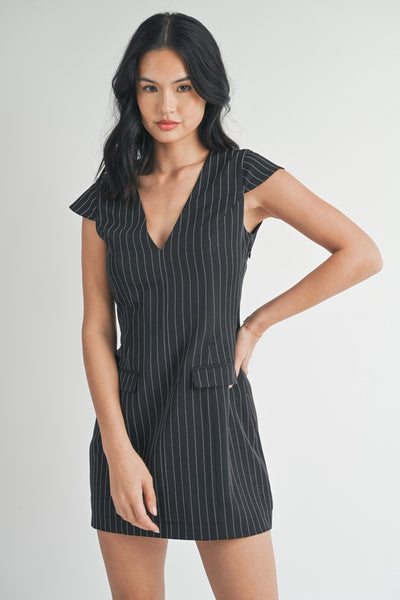 Pin Striped Mini Dress