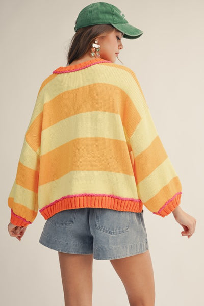 Ribbed Sunset Stripe Sweater